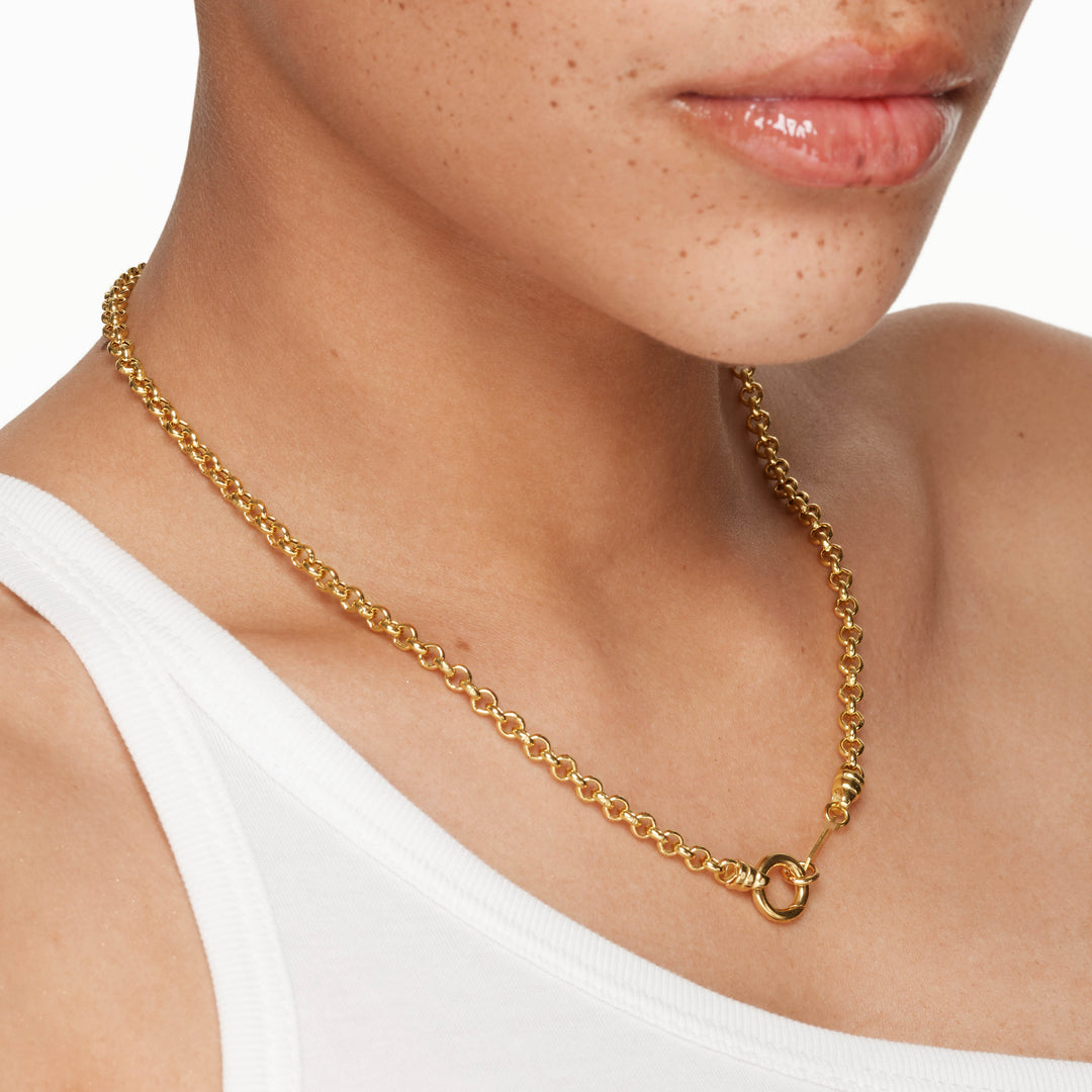 Wholeness Medium Mixed Belcher Chain necklace in 18K Yellow Gold Wholeness Medium Mixed Belcher Chain necklace in 18K Yellow Gold