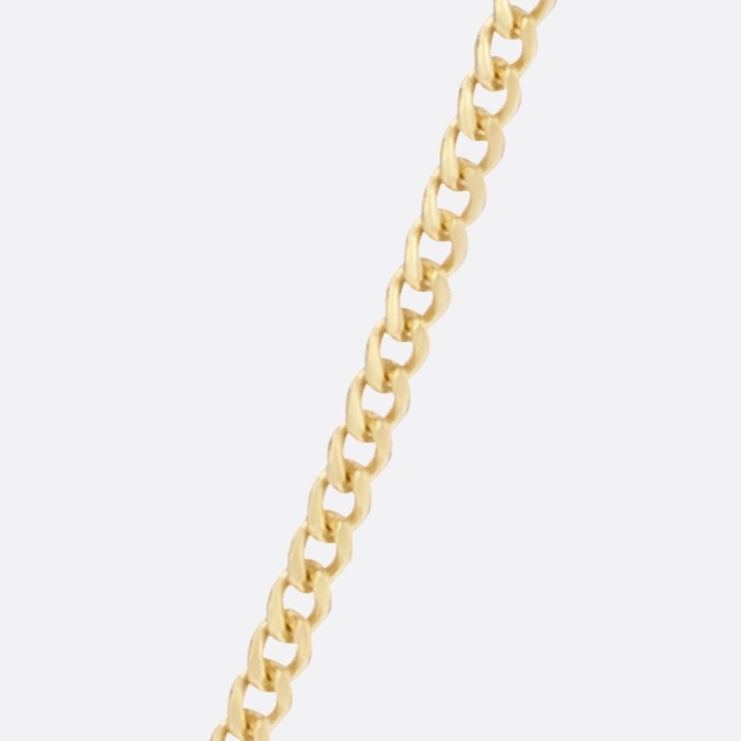 Medley Necklace Fine Curb Chain in 10k Gold