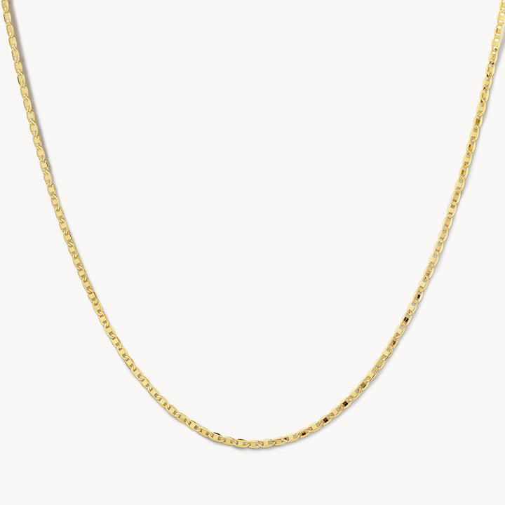 Medley Necklace Fine Flat Anchor Chain Necklace in Gold
