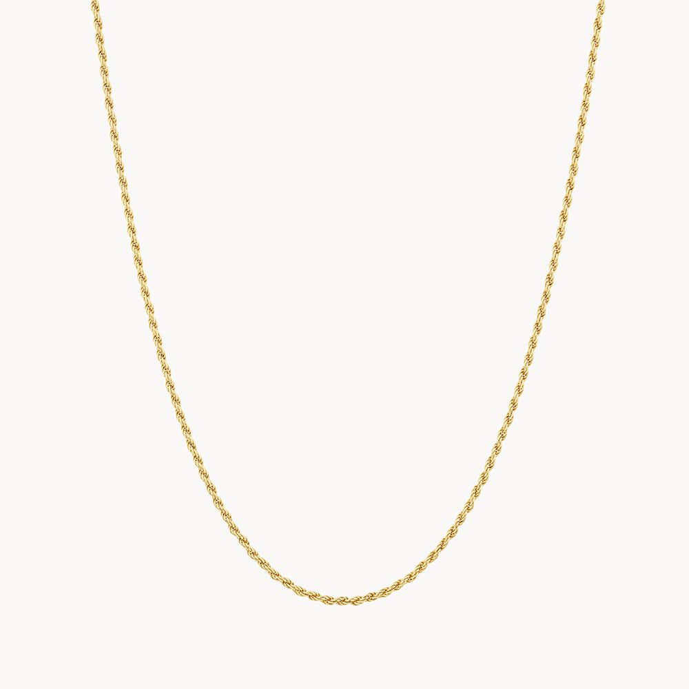 Short gold shop rope chain