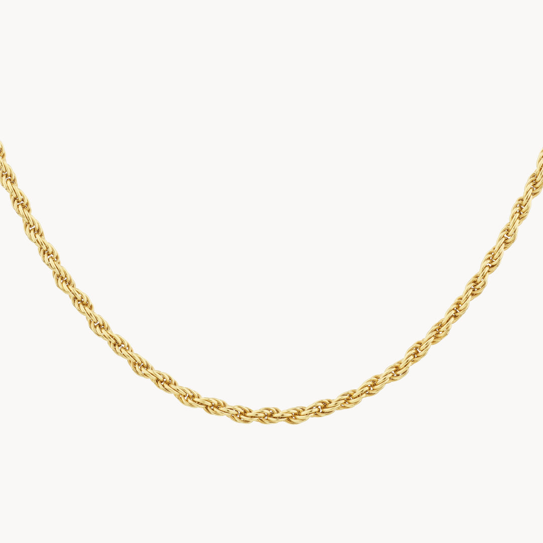 Medley Necklace Fine Rope Chain Necklace in Gold