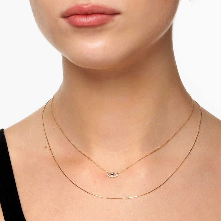 Medley Necklace Fine Snake Chain in 10k Gold