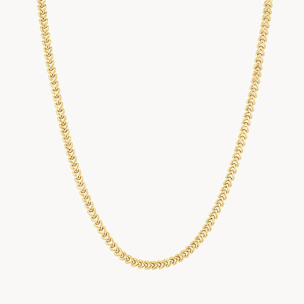 Medley Necklace Fishtail Chain Necklace in Gold