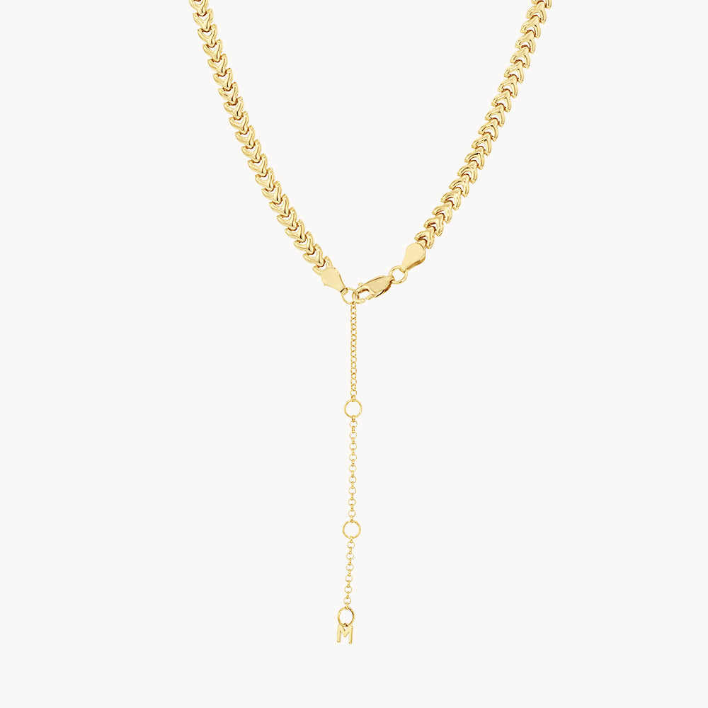 Medley Necklace Fishtail Chain Necklace in Gold