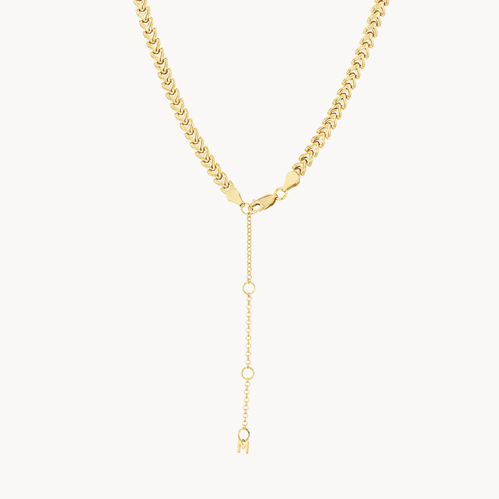 Medley Necklace Fishtail Chain Necklace in Gold