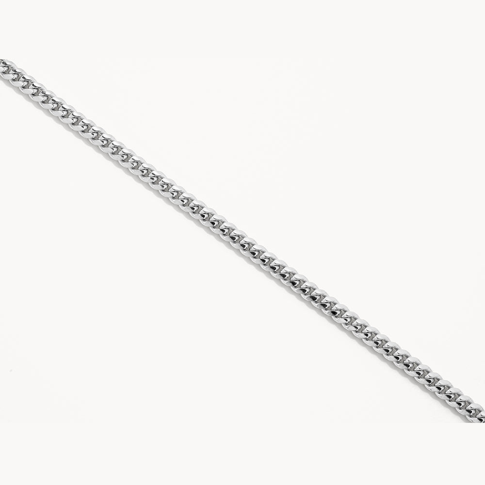Medley Bracelet/Bangle Fob Curb Chain Bracelet in Silver