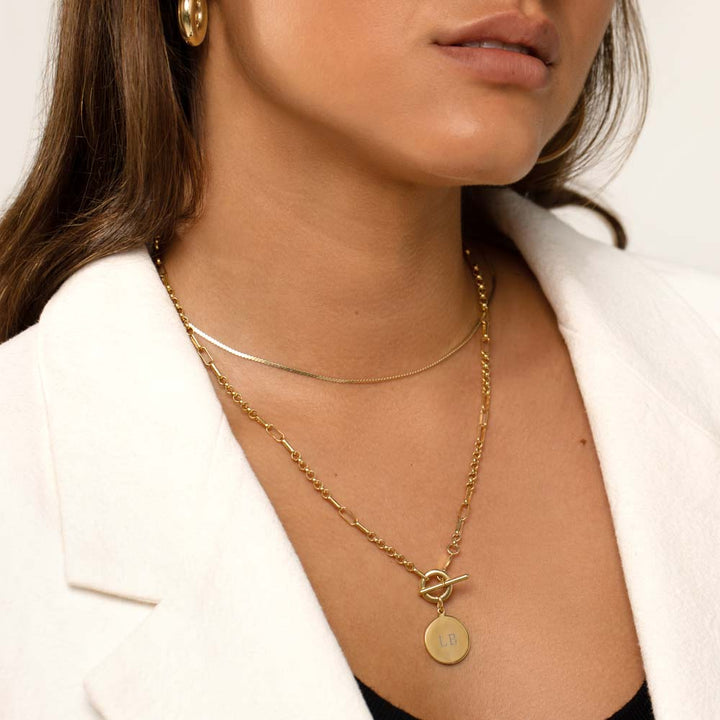 Medley Necklace Fob Fundamental Chain Necklace in Gold