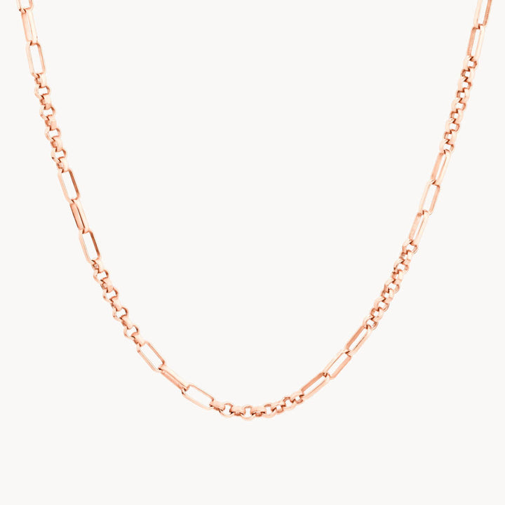 Medley Necklace Fob Fundamental Chain Necklace in Rose Gold