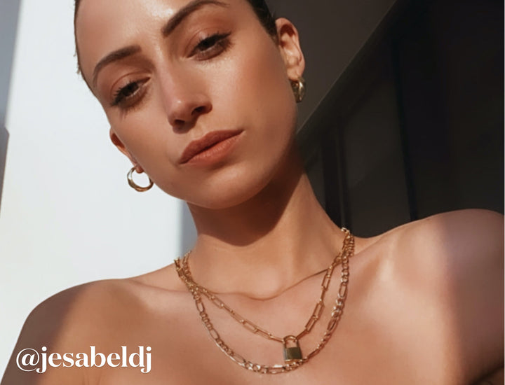 Medley Necklace Go Figaro Chain in 10k Gold