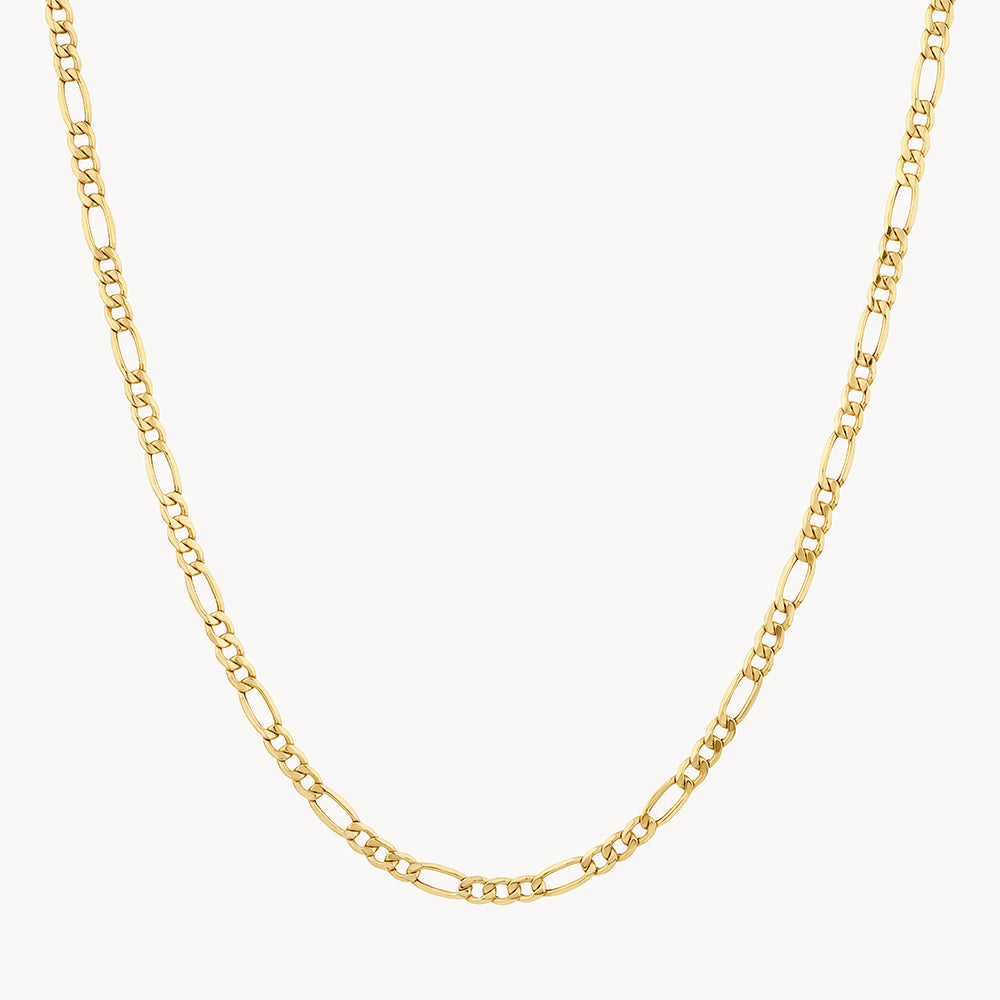 Medley Necklace Go Figaro Chain in 10k Gold