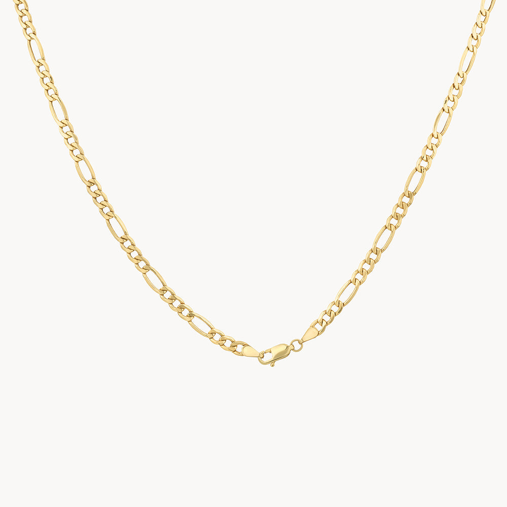 Medley Necklace Go Figaro Chain in 10k Gold