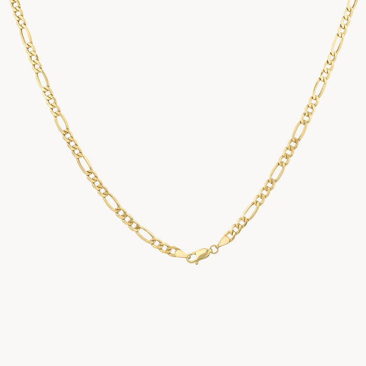 Medley Necklace Go Figaro Chain in 10k Gold