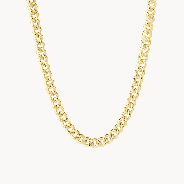 Medley Necklace Heavy Curb Chain Necklace in Gold