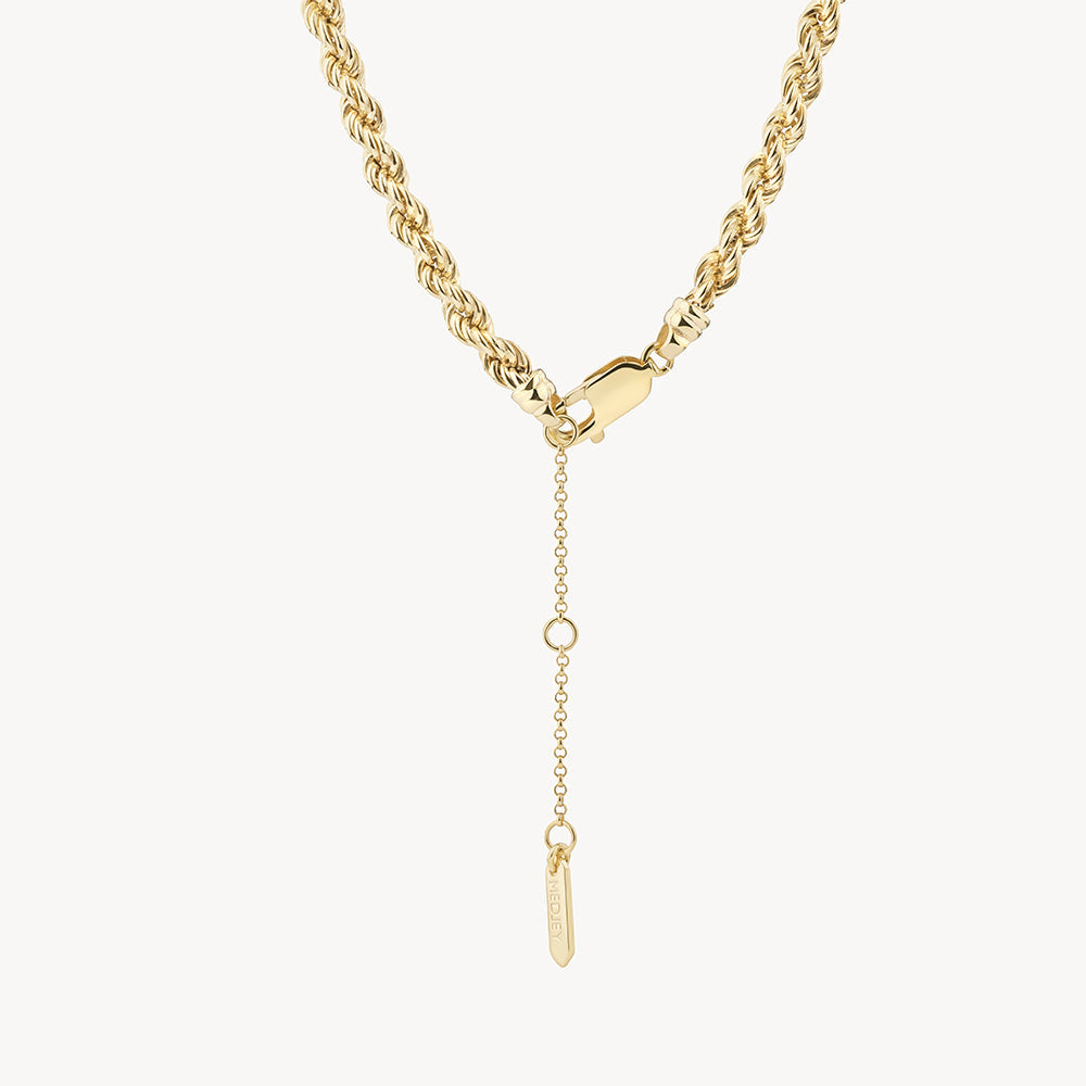 Medley Necklace Heavy Rope Chain Necklace in Gold