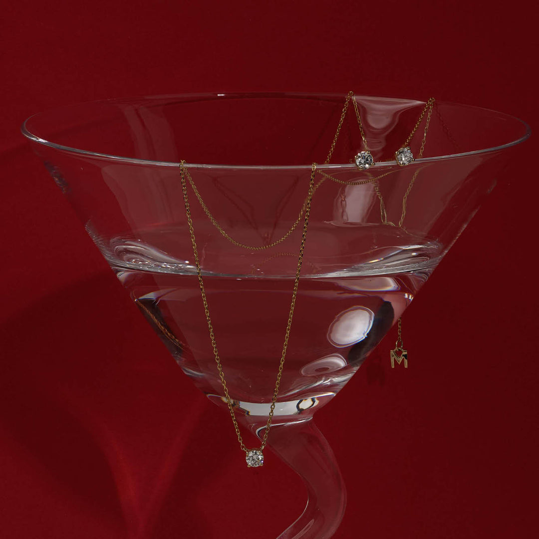 Medley Necklace Lab-Grown Diamond 0.45ct Set With Necklace and Earrings in 10k Gold