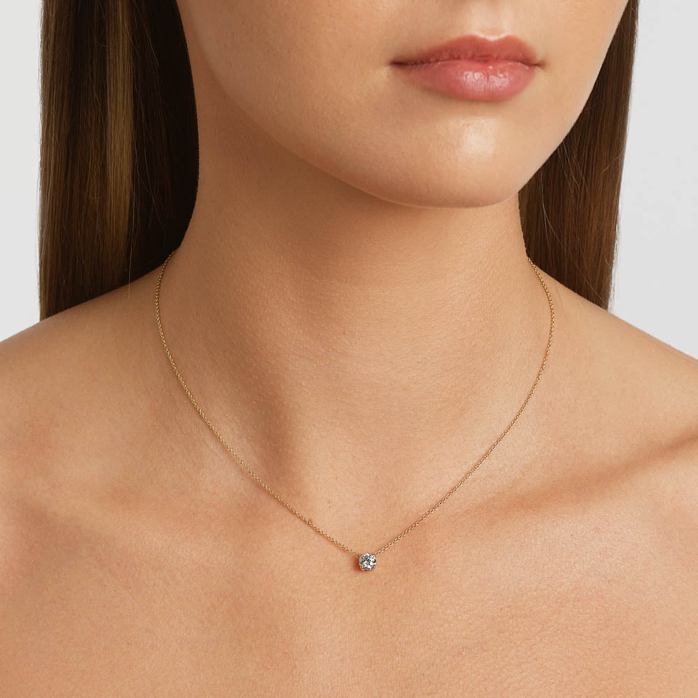Medley Necklace Laboratory Grown Diamond 0.50ct Round Necklace in 10k Gold