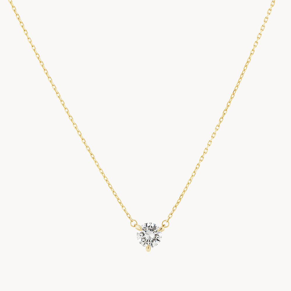 Laboratory Grown Diamond 0.50ct Round Necklace in 10k Gold