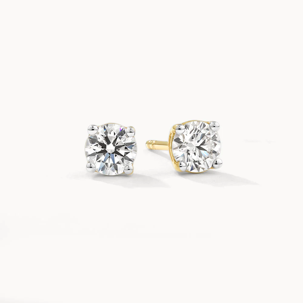 Medley Earrings Laboratory-Grown Diamond 0.50ct Round Stud Earrings in 10k Gold