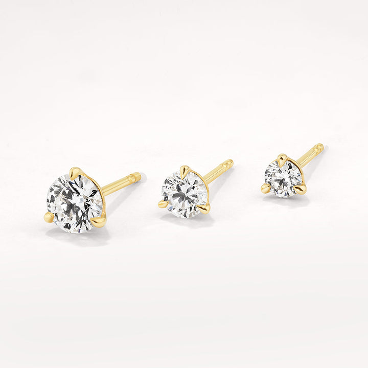 Medley Earrings Laboratory Grown Diamond 0.75ct Round Stud Earrings in 10k Gold