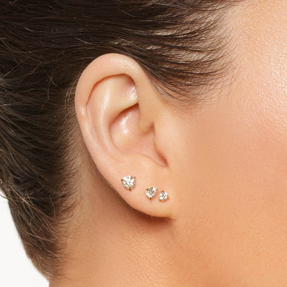 Lab-Grown Diamond Studs 10k Gold Medley Jewellery