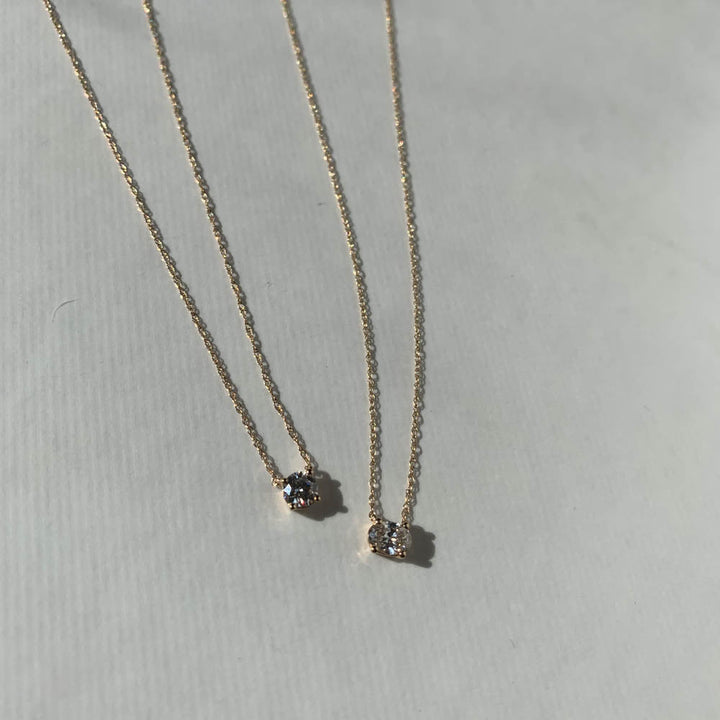 Laboratory Grown Diamond 0.20ct Round Necklace in 10k Gold