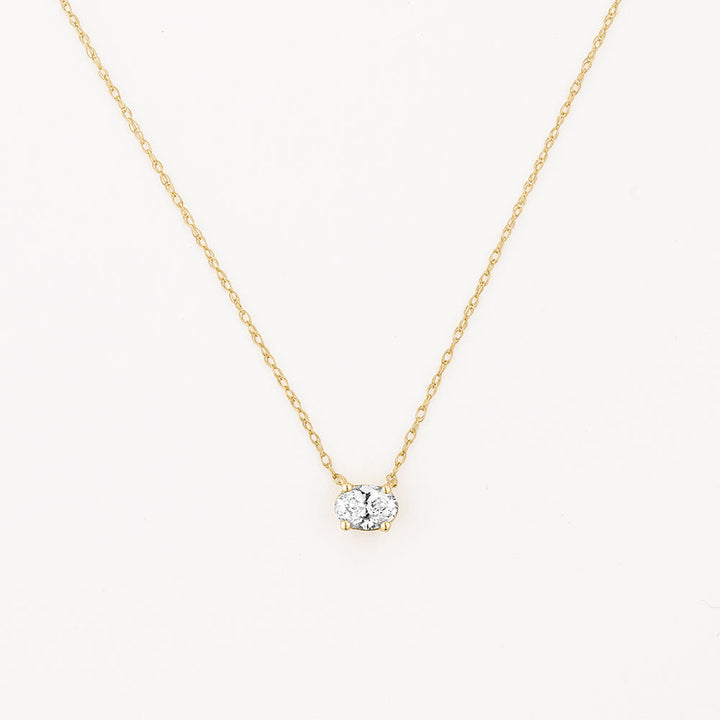 Medley Necklace Laboratory Grown Diamond 0.20ct Oval Necklace in 10k Gold