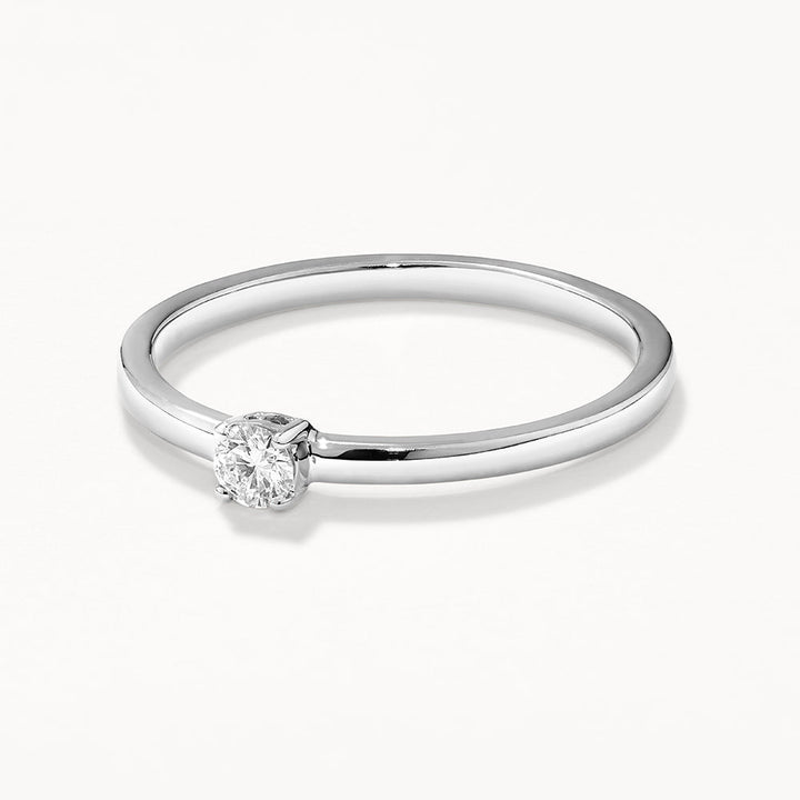 Medley Ring Laboratory Grown Diamond Round Solitaire Ring in Silver