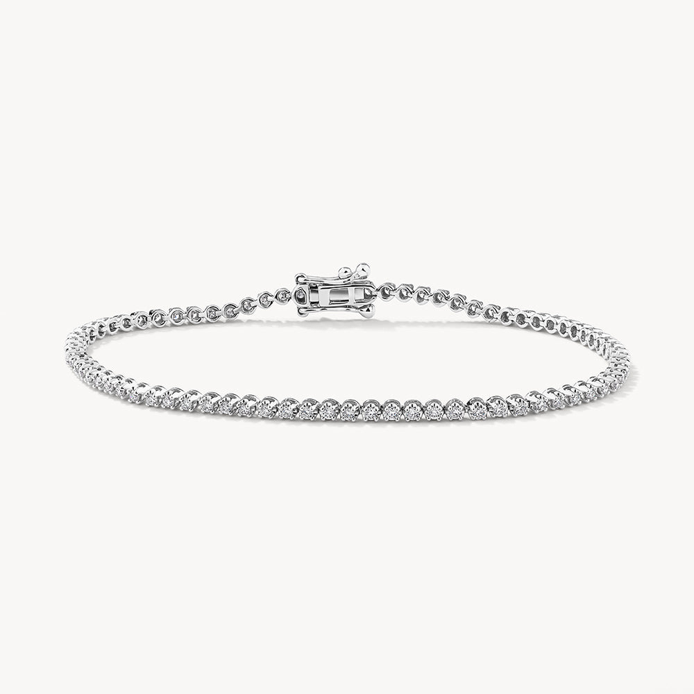 Lab-Grown Diamond Tennis Bracelet in 10k White Gold | Medley Jewellery