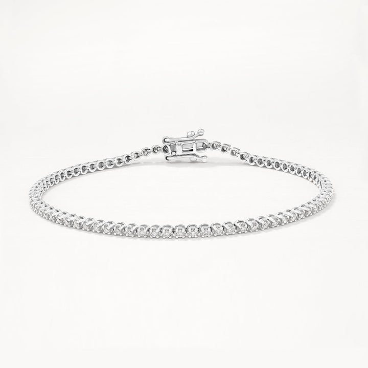 Medley Bracelets/Bangle Laboratory Grown Diamond Tennis Bracelet in 10k White Gold