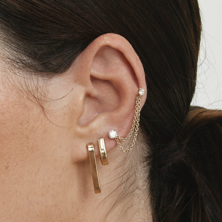 Medley Earrings Laboratory Grown Diamond 0.10ct Helix Single Stud Earring in 10k Gold