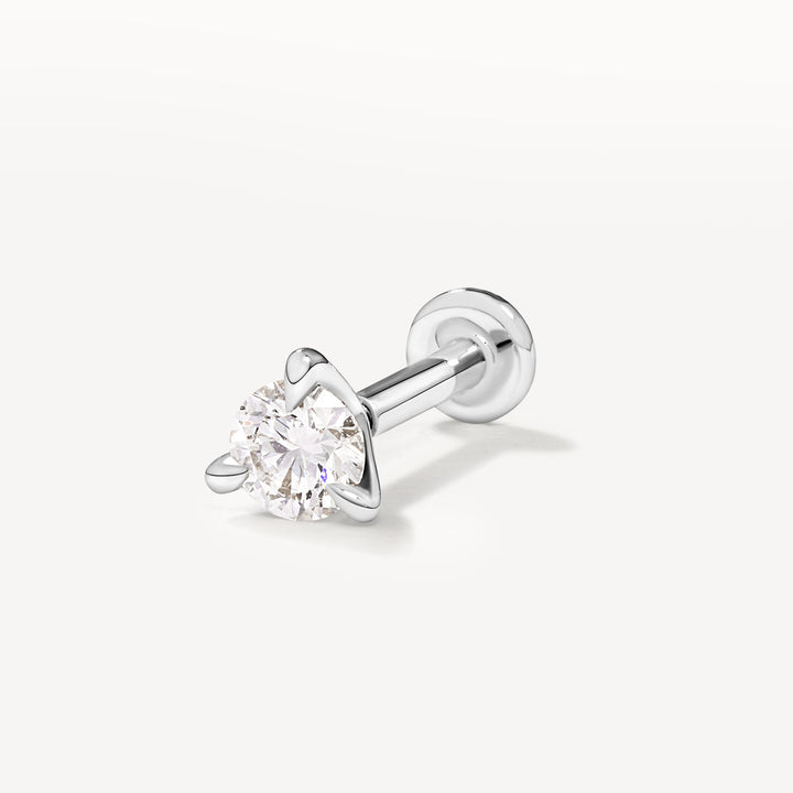 Medley Earrings Laboratory-Grown Diamond 0.10ct Helix Single Stud Earring in Silver