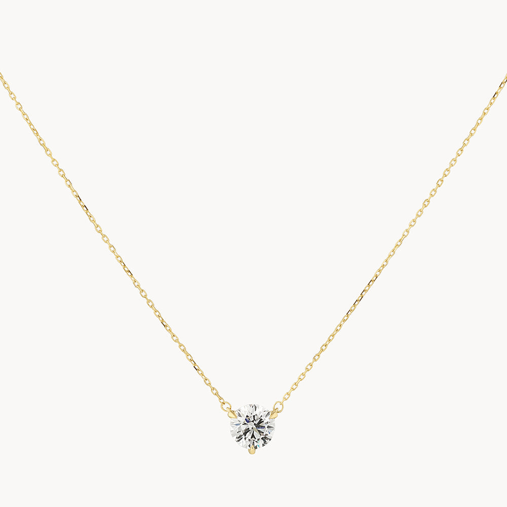 Medley Necklace Laboratory Grown Diamond 1.0ct Round Necklace in 10k Gold