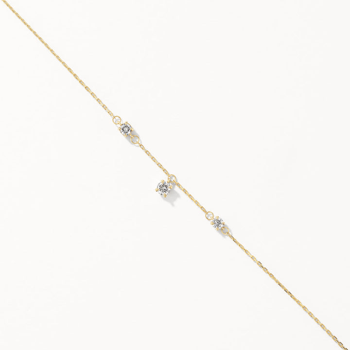 Medley Bangle/Bracelet Laboratory-Grown Diamond Floating Droplet Bracelet in 10k Gold