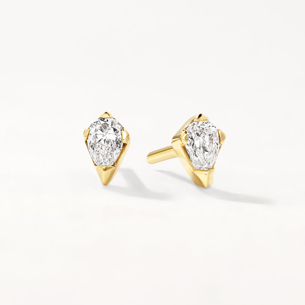 Medley Earrings Laboratory-Grown Diamond Kite Stud Earrings in 10k Gold