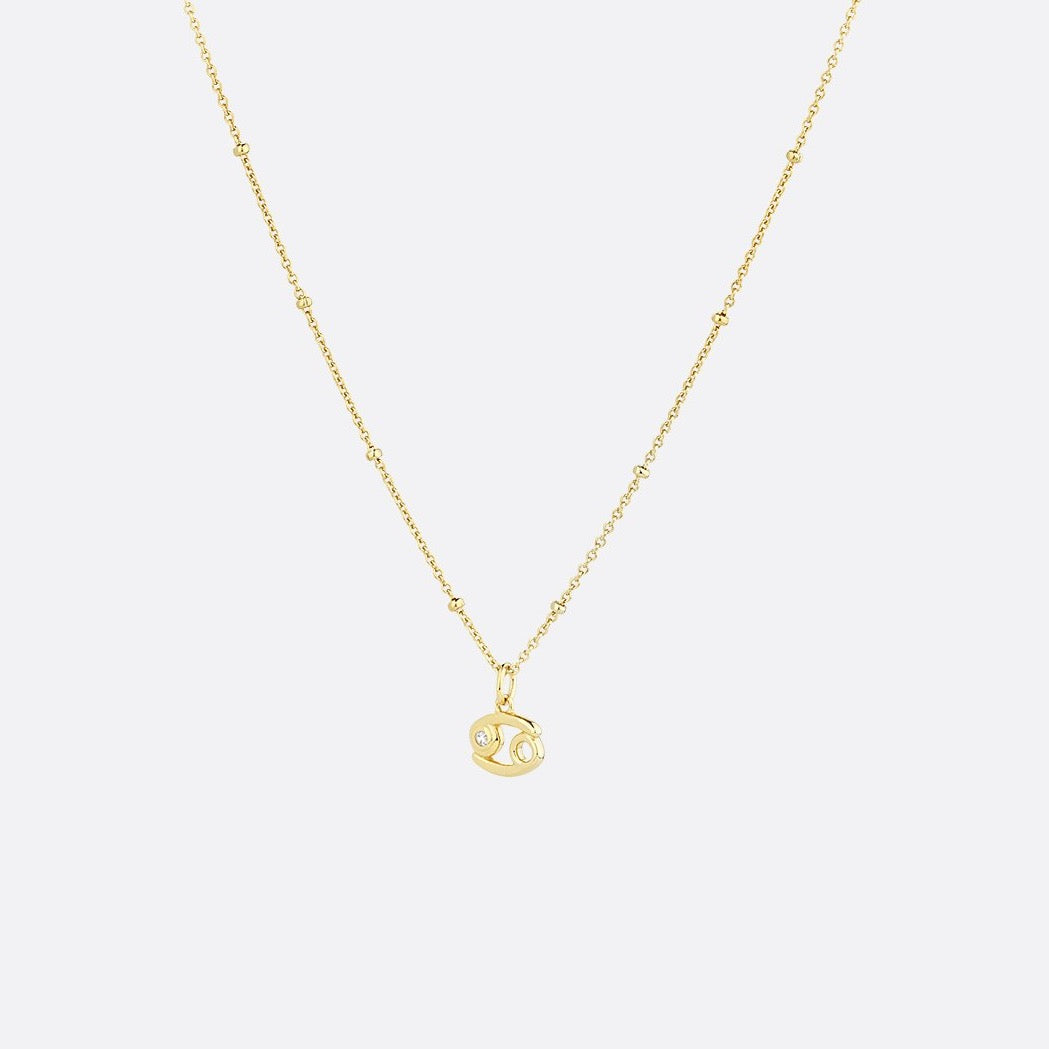 Medley Necklace Lucky Cancer Zodiac Necklace in Gold (Imperfect)