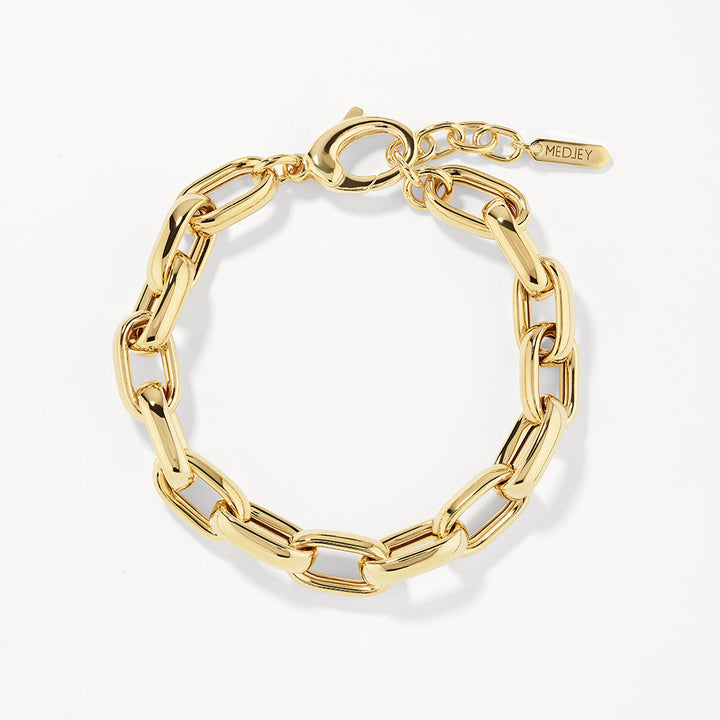 Medley Bangle/Bracelet Maxi Paperclip Chain Bracelet in Gold