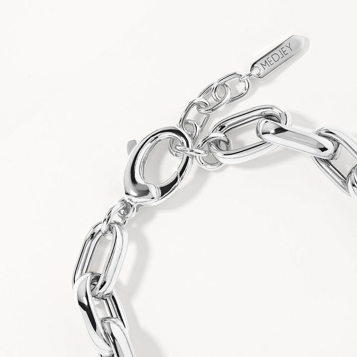 Medley Bangle/Bracelet Maxi Paperclip Chain Bracelet in Silver