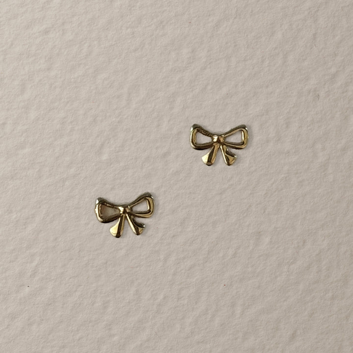 Medley Earrings Medley x Dinnara Micro Bow Stud Earrings in 10k Gold