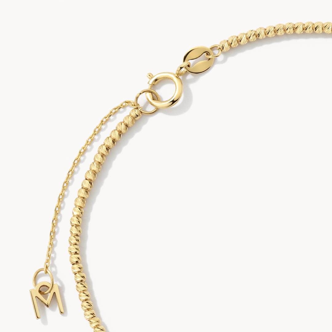 Medley Bangle/Bracelet Micro Beaded Bracelet in 10k Gold