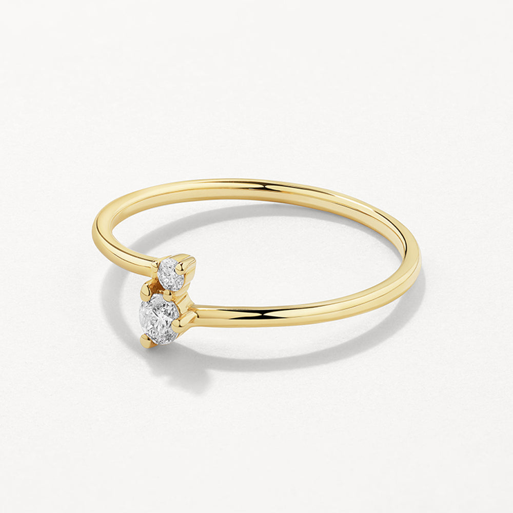 Medley Ring Micro Diamond Toi Et Moi Ring in 10k Gold