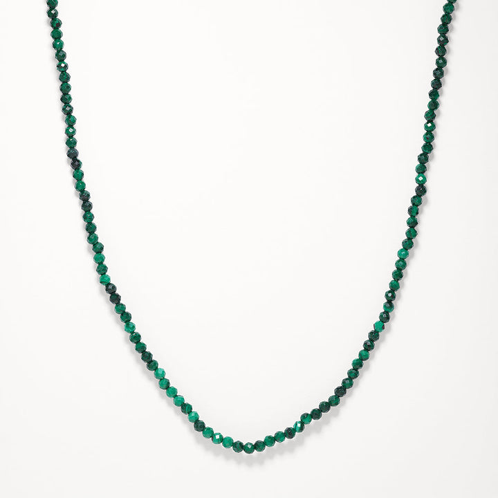 Medley Necklace Micro Malachite Bead Necklace in Gold