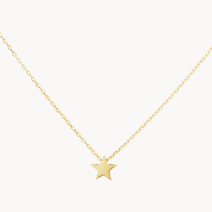 Micro Star Necklace in 10k Gold