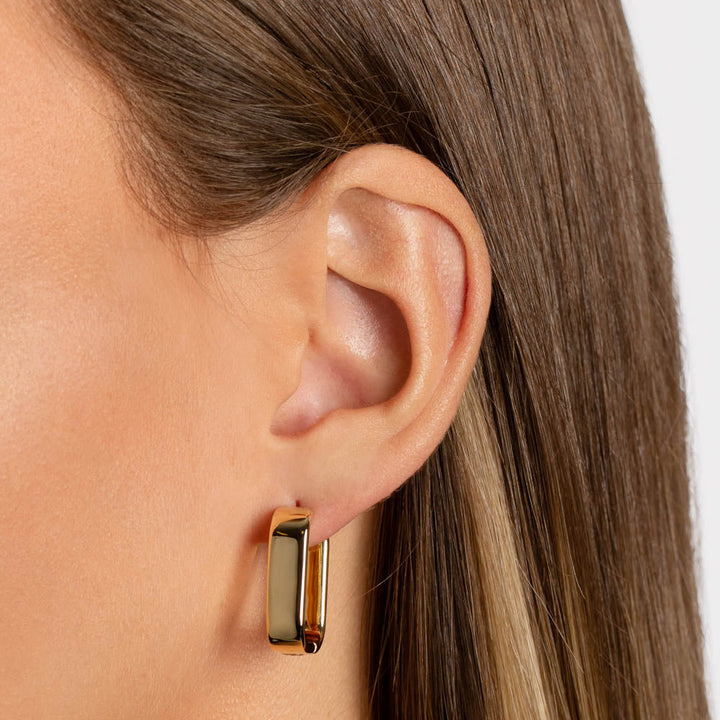 Medley Earrings Midi Chunky Paperclip Earrings in Gold