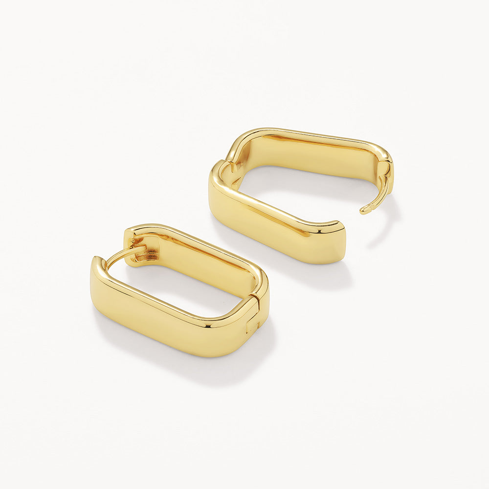 Medley Earrings Midi Chunky Paperclip Earrings in Gold
