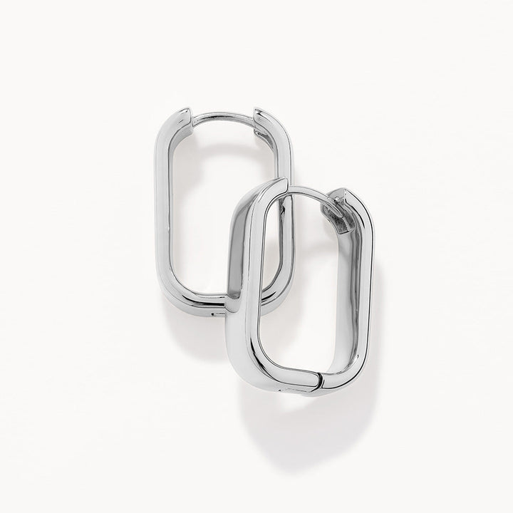 Medley Earrings Midi Chunky Paperclip Earrings in Silver