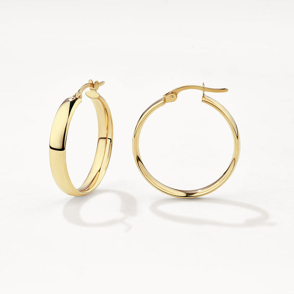 10K Gold Bamboo Hoop Earrings (1.5in) – Candy Jewelers