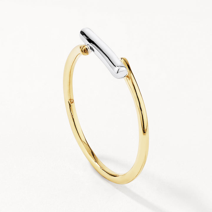 Medley Ring Mixed Metal Bar Ring in Gold