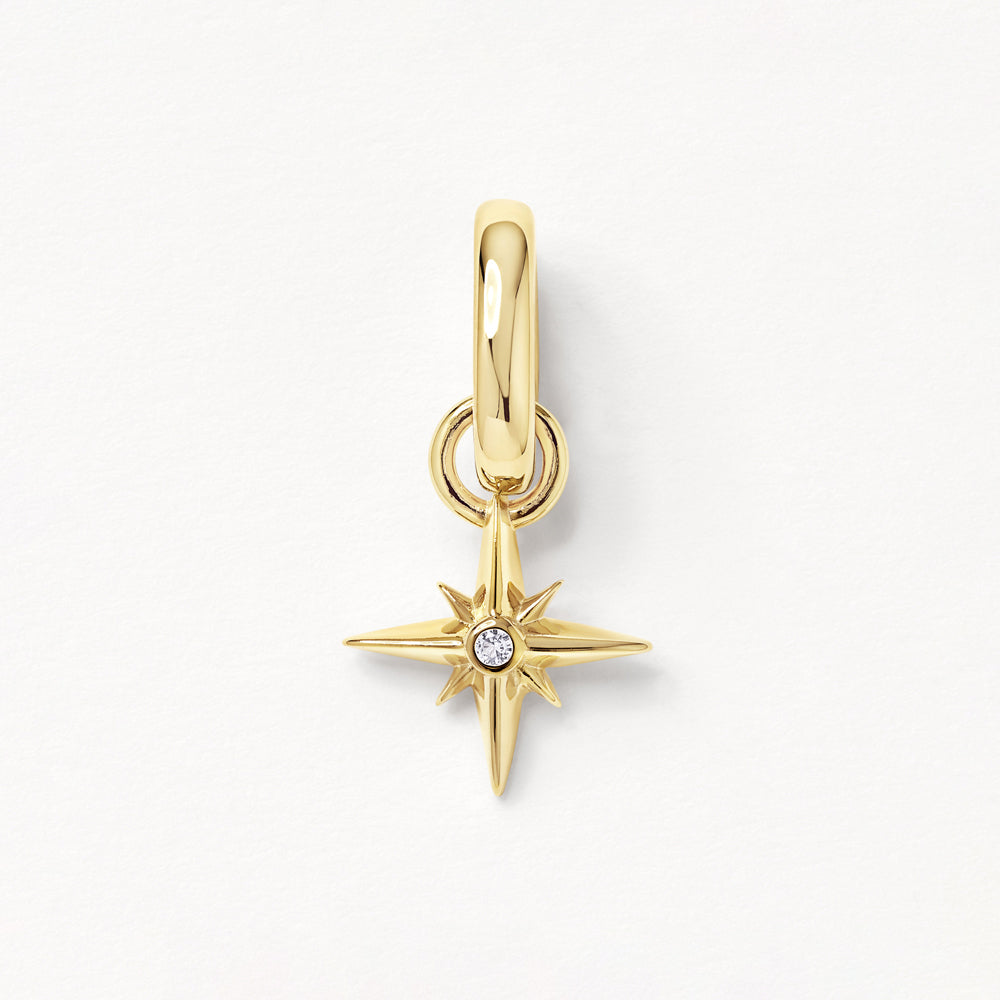 Medley Pendant North Star Charm Pendant in Gold