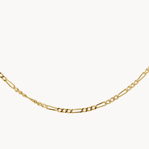 Medley Necklace Oh So Fine Figaro Chain in Gold