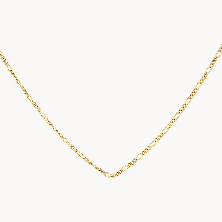 Medley Necklace Oh So Fine Figaro Chain in Gold